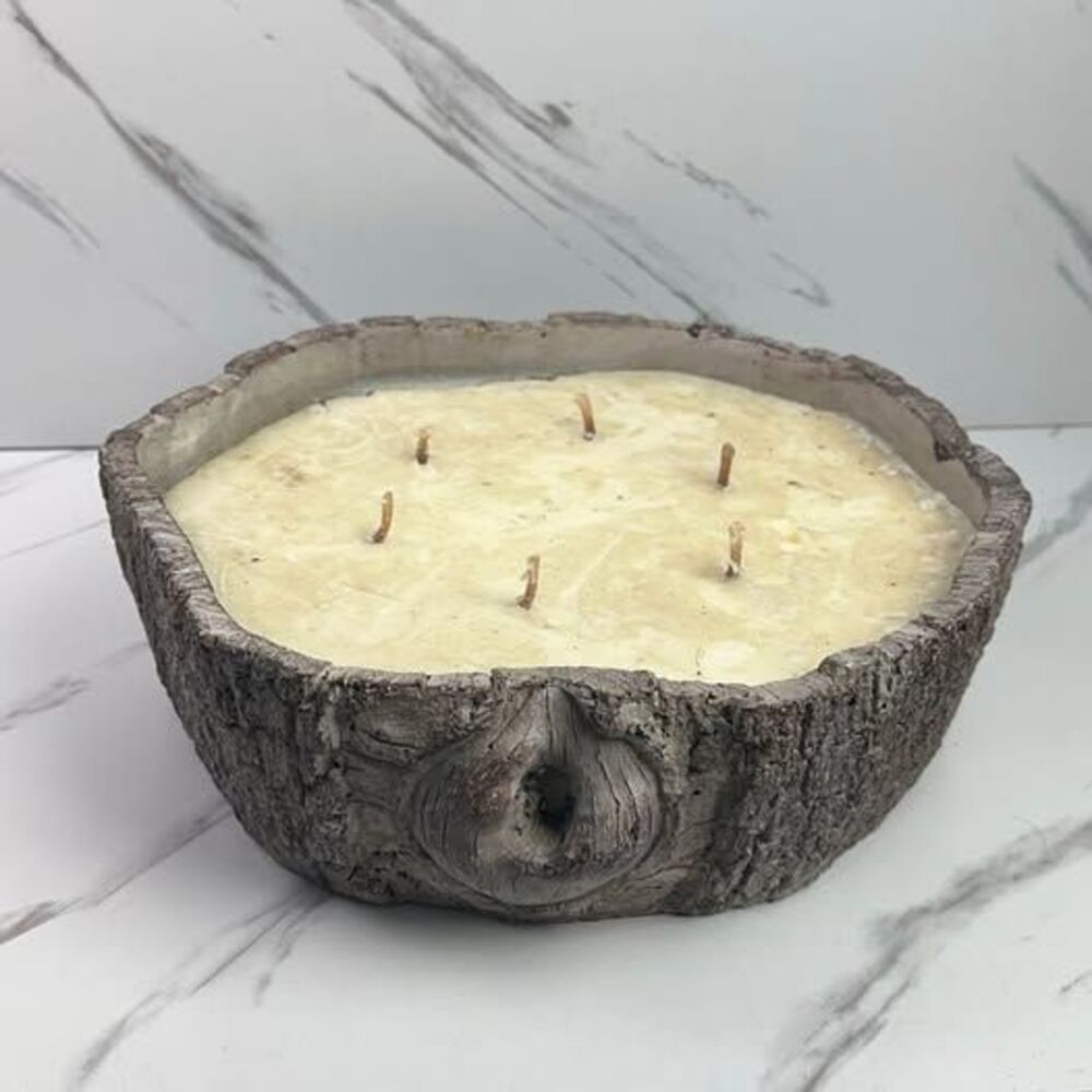 DW Home 6 Wick XL Big Smoked Pumpkin 5 Lb Candle Faux Wood Romantic 75.7 Oz Wax